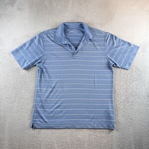 Nike Golf Dri-FIT Tech Core Stretch Stripe Polo Mens M Blue Striped 358325-420